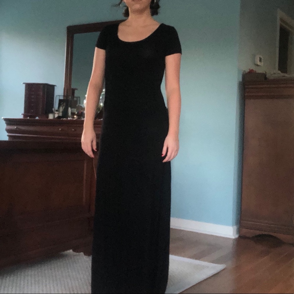 UO Black Twist Back Maxi Dress